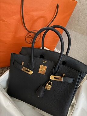 Hermes Black Togo Birkin with Gold Hardware